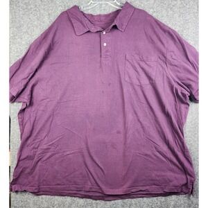 Boulder Creek Polo Shirt Men 6XL Big Purple Short Sleeve Cotton Pocket S9-0203-6